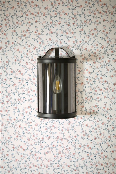 (image for) Laura Ashley Harrington Wall Light Matt Black and Glass